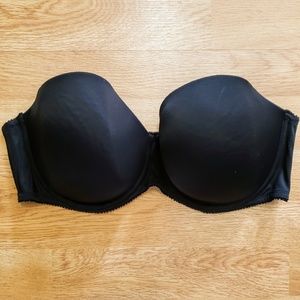 38DD Black Strapless Bra